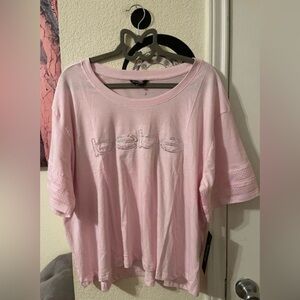 Bebe Plus Size Pink Women's sport Top size 2X NEW